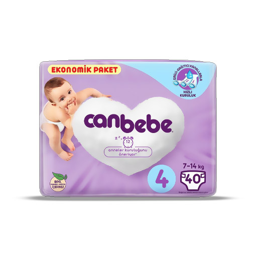 پوشک بچه جان به به مدل beb41e سایز 4 بسته 40 عددی