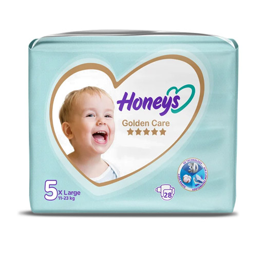 پوشک بچه هانیز سایز 5 بسته 28 عددی